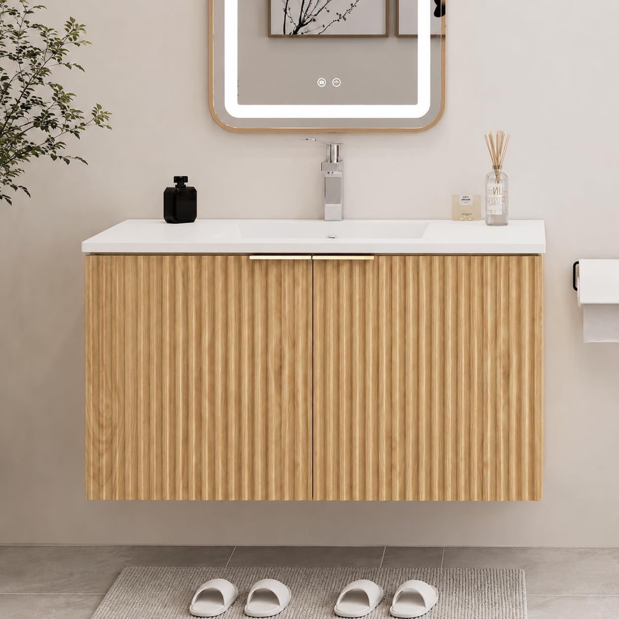 Home Bathroom Furniture - Современная подвесная тумба для ванной с