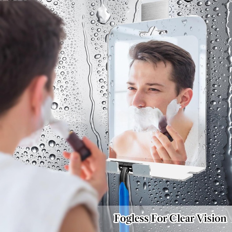 Shaving Mirror Suction - 30x20 см большой размер акриловое противотуманное