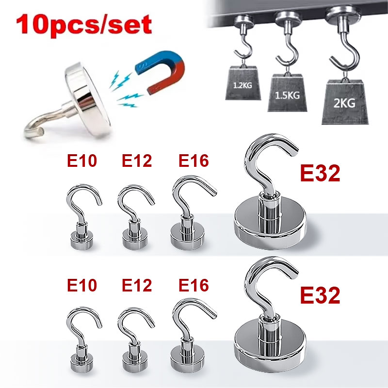 Home Bathroom Key - 10 шт., сильные магнитные крючки, многофункциональные