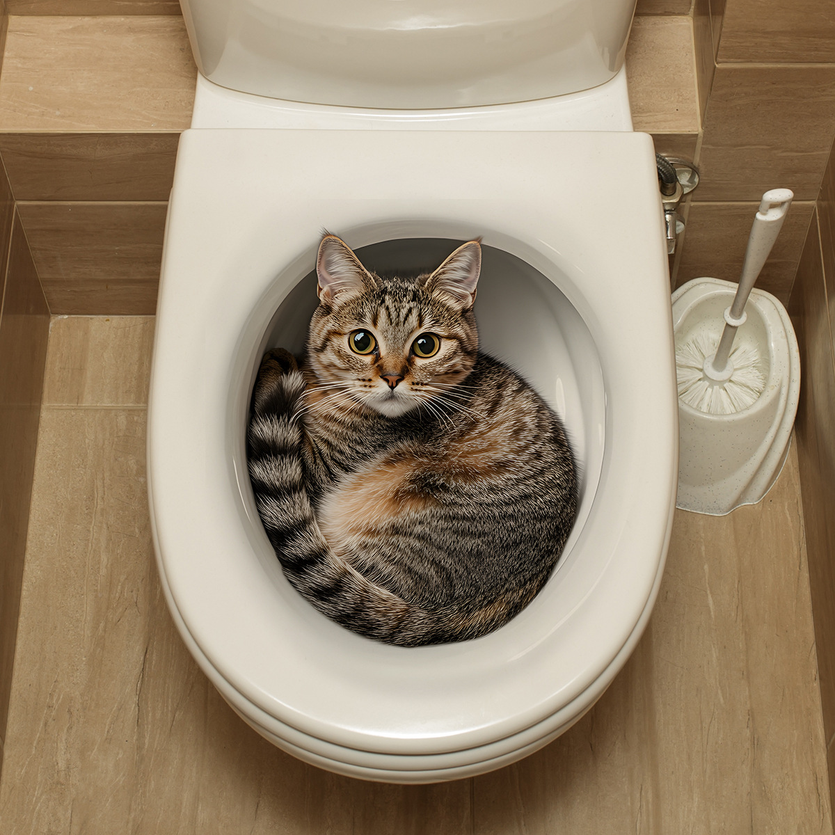 Home Bathroom Gadgets - 3D забавная наклейка на унитаз с