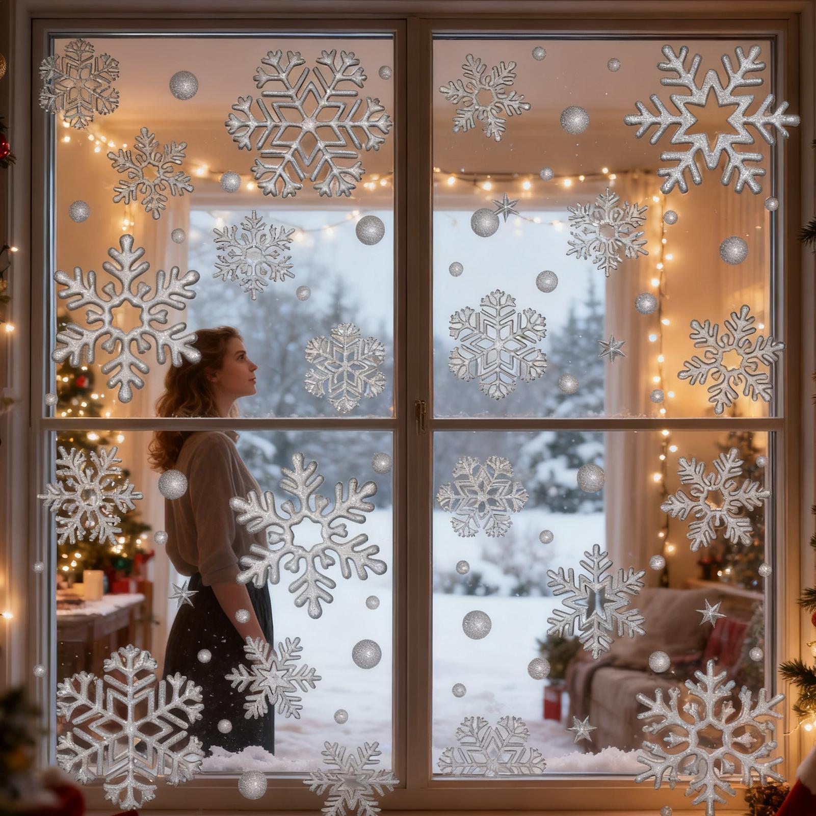 Праздничные наклейки на окна,  – обзор и цена Home Bathroom Window