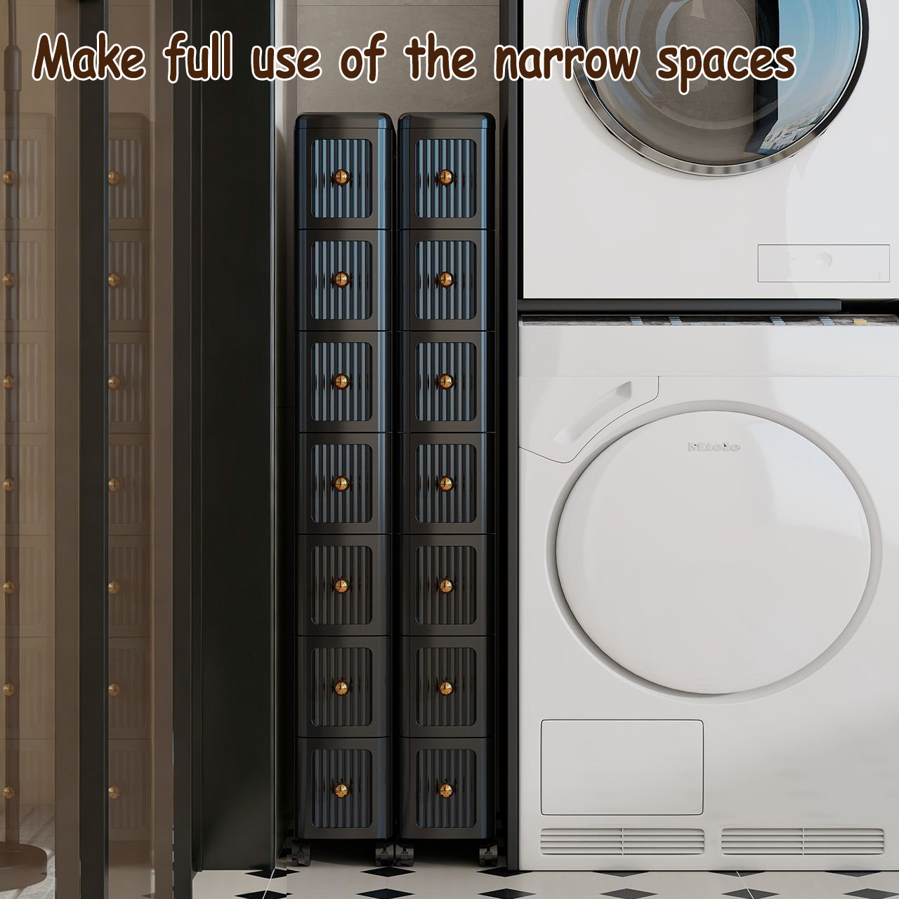 Узкий выдвижной шкаф для хране – обзор и цена Home Bathroom Furniture