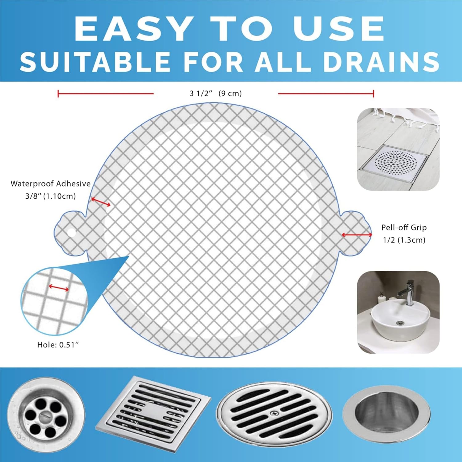 Набор из 35 одноразовых сетчат – обзор и цена Drain Hair Catcher