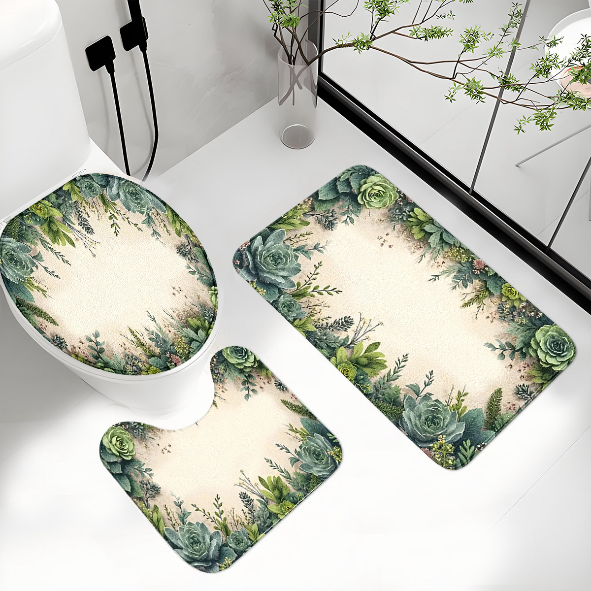 Ретро-набор для ванной комнаты – обзор и цена Zara Home Bathroom Rug