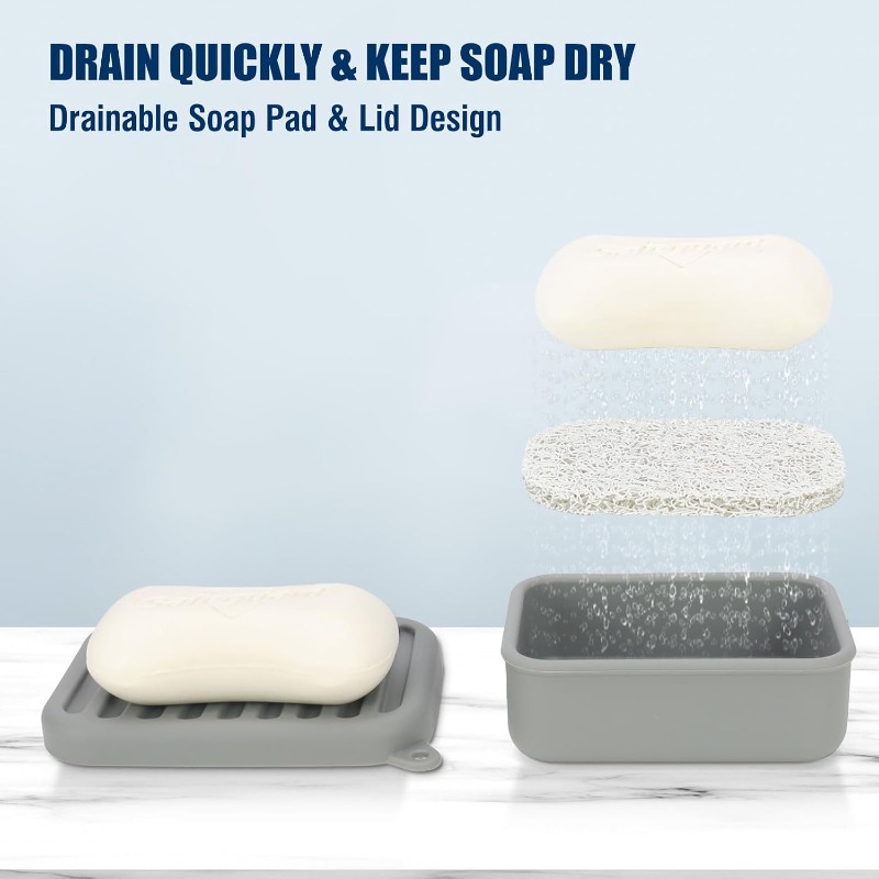 Портативный силиконовый дорожн – обзор и цена Glass Soap Dish