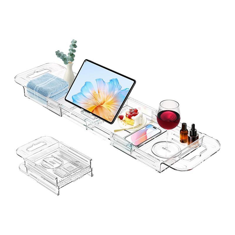 AEE2-Раздвижной акриловый подн – обзор и цена Bath Caddy Tray