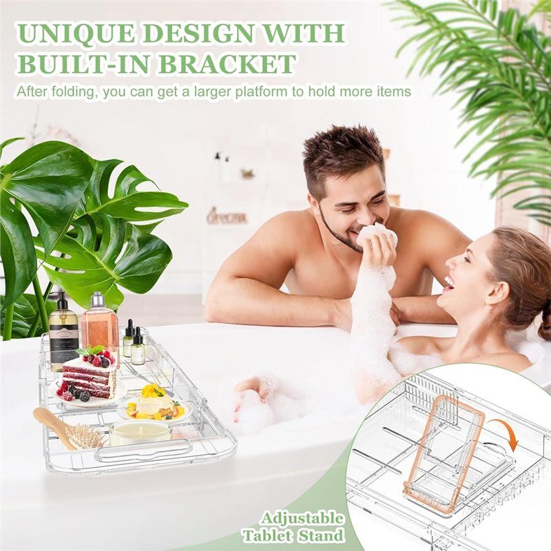 AEE2-Раздвижной акриловый подн – обзор и цена Bath Caddy Tray