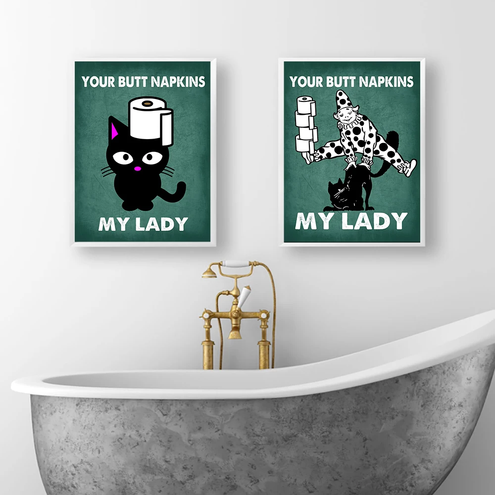 Попка Салфетка Кот Голубой Туа – обзор и цена Home Bathroom Quotes