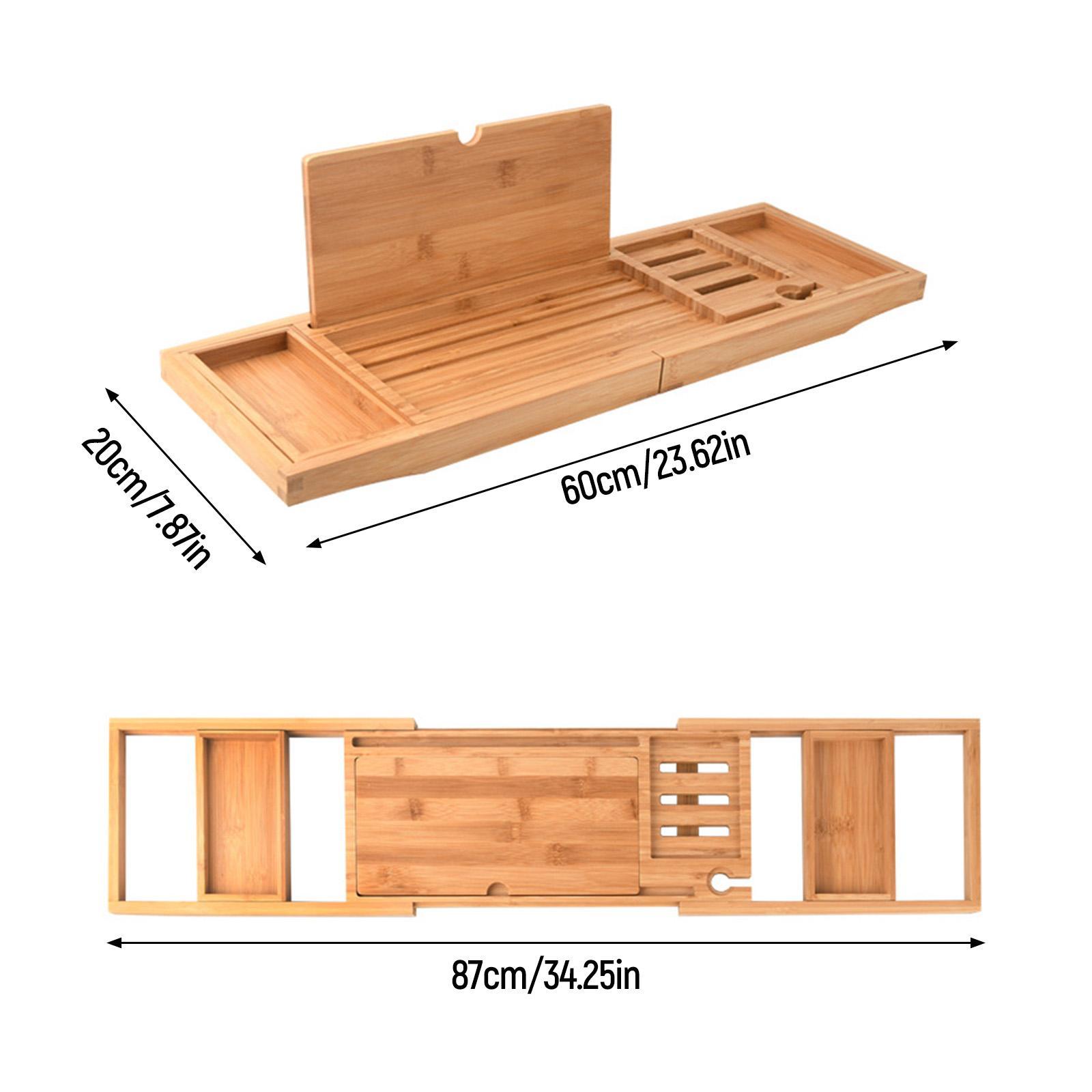 Растягивающийся бамбуковый под – обзор и цена Bath Caddy Tray
