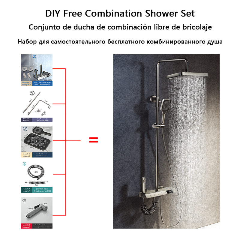 Душевая система из латуни «сде – обзор и цена Home Bathroom Key