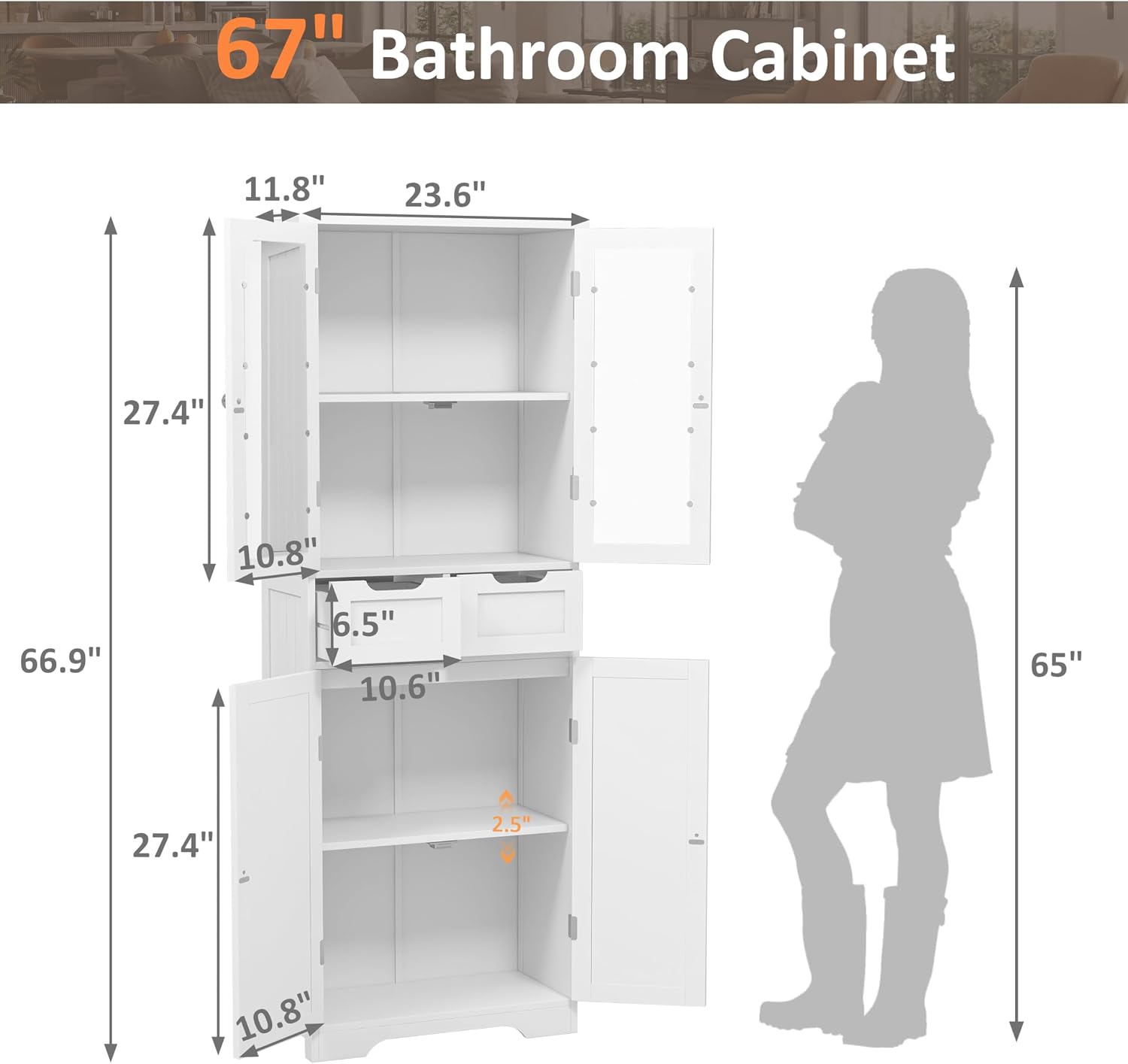 Высокий напольный шкаф для ван – обзор и цена Home Bathroom Furniture