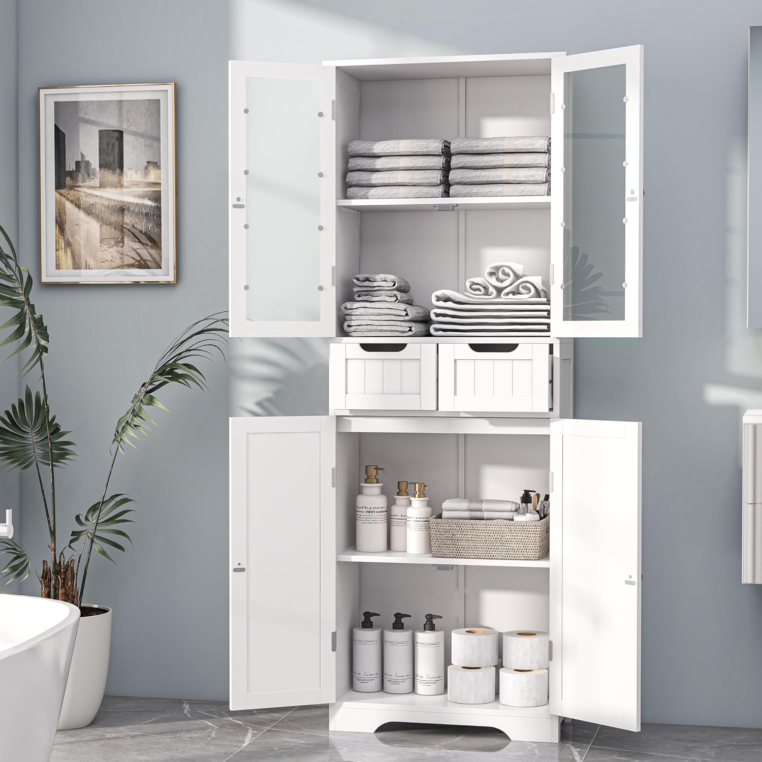 Высокий напольный шкаф для ван – обзор и цена Home Bathroom Furniture